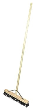 Faithfull FAIBRPVC18H PVC Broom 18in (450mm) Wide with Handle & Stay