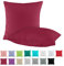 BaSaTex Doppelpack Baumwolle Renforcé Kissenbezug 80x80 cm | Kissenbezüge aus 100% Baumwolle | Kissenhüllen in Bordeaux Dunkelrot