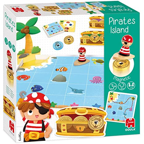 GOULA Pirateninsel - Spiel für Kleinkinder ab 3 Jahren für 1 bis 4 Spieler