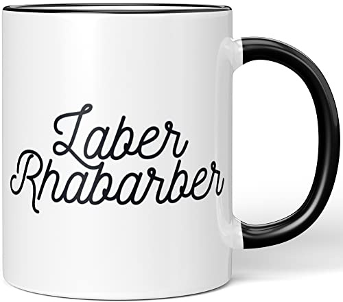 JUNIWORDS Tasse, Laber Rhabarber, Wähle Farbe, Schwarz