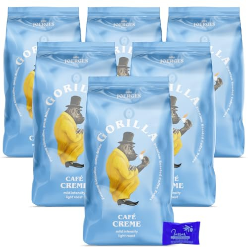 Gorilla Cafe Creme 6x 1000g Joerges + Jassas Gebäck | Gorilla Kaffee | Gorilla Caffe Crema