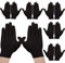 Cosymate Schwarze Baumwollhandschuhe, weiche feuchtigkeitsspendende Handschuhe, Sicherheitshandschuhe, verdickte Baumwolle, hautfreundliche Handschuhe für Schmuckinspektion, trockene Hände, 12 Stück