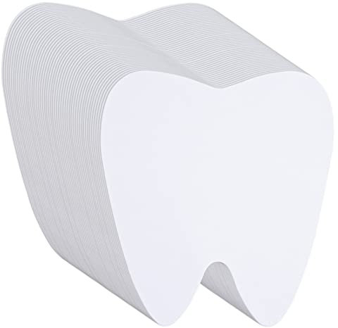 72 Stück Zahnausschnitte, Zahnpapierausschnitte, Pinnwand, Klassenzimmer, Dekoration, Ballon, Namensschild, Etikett für Lehrer, Schüler, Schulanfang, Partyzubehör