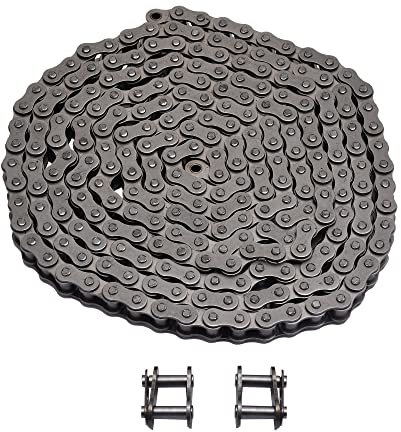 JIELI Roller Chain for Chain Driven Sliding Gate Opener，10 Feet with 2 Connecting Links，Extension 08B Metric Standard 428#