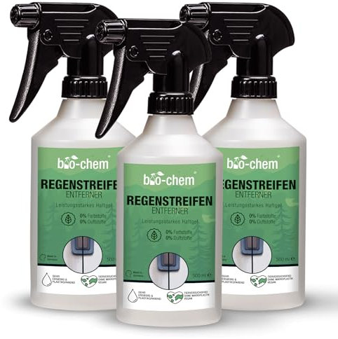 bio-chem Regenstreifen-Entferner für Wohnmobil, Caravan, Boot – 3X 500 ml - Tiefenwirksames Haftgel - entfernt mühelos hartnäckige Verschmutzungen - Made in DE