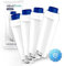Aquafloow Paquete de 4 Filtro de Agua para Cafetera Delonghi DLSC002, SER3017 - Compatible con las series ECAM, ESAM, ETAM | Cartuchosde Carbón Activado Se adapta a Dinamica, PimaDonna