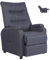 Mingone Fernsehsessel Relaxsessel Modern TV Sessel Schmal Liegesessel Ruhesessel Leinen Dunkelgrau für Wohnzimmer Schlafzimmer bis 150kg