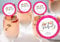 20 x 4.5cm edible HEN PARTY champagne prosecco flute drinks toppers uncut (Pink)
