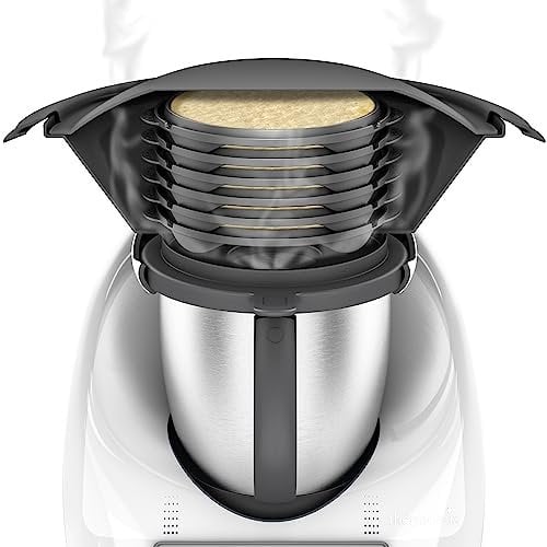 MixCaker Appareil à crêpes compatible avec Thermomix TM6, TM5, TM31, Monsieur Cuisine Connect, Trend, Smart, Accessoires, 6 modules, crêpes, crêpes, crêpes, œufs au plat, système d'empilage