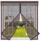 Zanzariera Magnetica Finestra 90x230cm,Zanzariera Calamita Finestra Anti Zanzare Insetti Chiusura Automatica,Tenda Zanzariera Magnetiche per La Maggior Parte Delle Finestre,Marrone