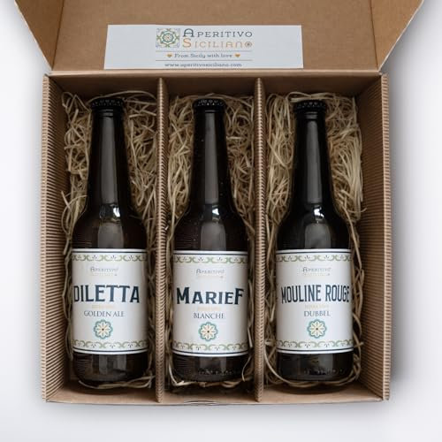 Tre Birre Aperitivo Siciliano - Box Degustazione - 3 x 33 CL - made in Italy