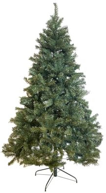 Comet Albero di Natale Realistico, Artificiale in PVC, Base in Metallo, Apertura ad Ombrello (Altezza 180 cm)
