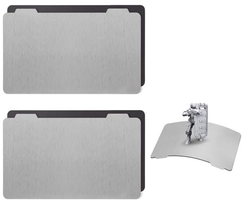 LALAGO 2 Stück Magnetplatte, 3D Harz Flexible Stahlplatten Magnetische Plattform, 150x95mm mit Doppelgriff, 3D Drucker Zubehör Federstahlplatte für Mars 3/Mars 3 Pro/Mars 3 Ultra 4K DLP SLA 3D-Drucker