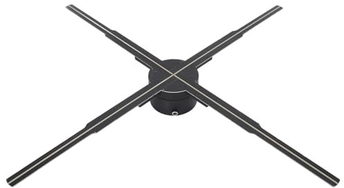 Ventola per Ologramma 3D, Ventola per Proiettore Olografico Rotante 678 LED APP WiFi Bluetooth Telecomando Kit Ventola per Ologramma 3D da 22 Pollici (Spina europea 220 V)