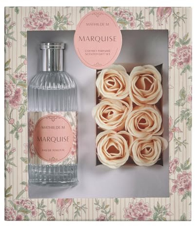 Coffret eau de toilette 100 ml et roses de savon parfumées - Marquise