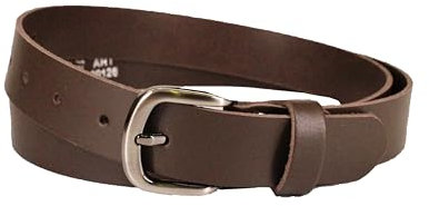 Ab-BELT & BAG 3cm Damen Gürtel aus Leder, Jeans Ledergürtel SDS-02 (Dunkelbraun, 90cm Gesamtlänge 105cm)