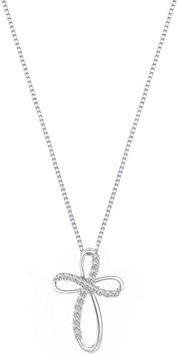CHRIST Damen-Kette 925er Silber, recycelt Zirkonia One Size 89084946