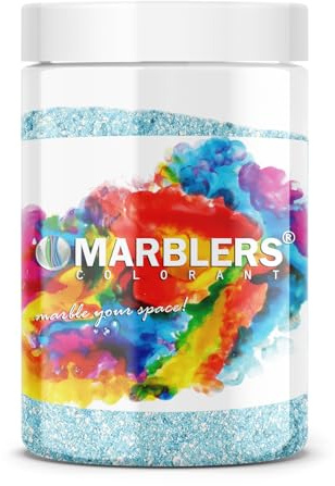 MARBLERS Blue Mica Powder [Maya Pearl] 4oz (113g) | Cosmetic Grade | Epoxy Resin Pigment | Dye | Non-Toxic, Vegan, Cruelty-Free | Lip Gloss, Nails, Body Butter, Bath Bomb, Candle & Soap Making
