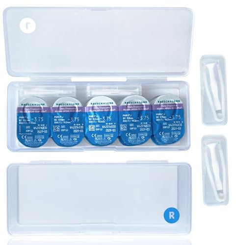 LCFALO 2 Pack Contact Lens Organizer Case, Portable Storage Case for Disposable Contact Lenses for 30 Days Storage Box for All Contact Lens with Stick Tool Set(2 Contact Lens Cases+2 Stick Tool Set)