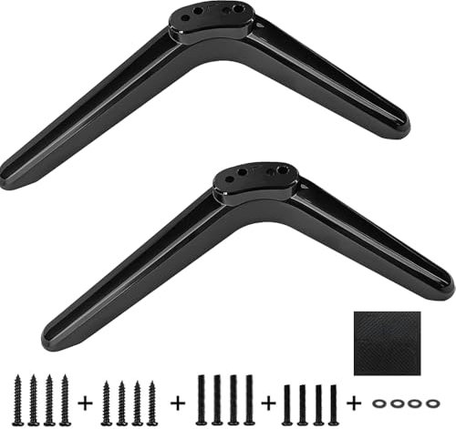 Universal TV Base Pedestal Feet, 2 Pcs Stand Mount Legs Replacement for Most 32-55 Inch TVs - Screws Included