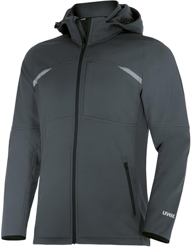 Uvex suXXeed Craft Softshelljacke - Herren Arbeitsjacke mit ergonomischer Passform - wasserdicht 8.000 mm - mit Kapuze