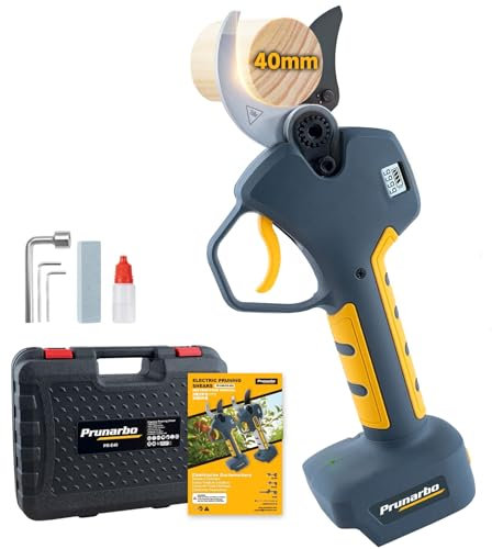 Prunarbo Sécateur Électrique Sans Fil 40MM 18V Brushless Compatible avec Makita 18V Li-Ion, Livré sans Batterie ni Chargeur (PR-E40-Body)