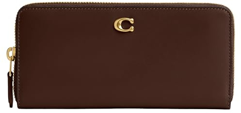 Coach Women's Slim Accordion Zip Foldable Purse, B4/Maple, 19.6 x 1.0 x 9.2 cm
