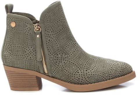 XTI - Botín Mujer Kaki - Calzado Cómodo y Versátil - Moda casual - Modelo 14388604 (Talla 37)
