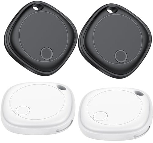 Air Tracker Bluetooth Item Finder - 4 Pack,Key Finder Locator Compatible with Apple Find My (iOS Only), IP67 Waterproof, Replaceable Battery,Tracking Tag for Keys, Suitcase, Bag, Wallet