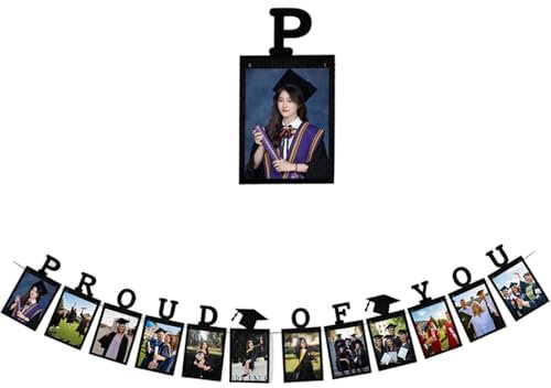 Pancarta de fotos de graduación, Teal Blue Graduation Photo Banner cartel de graduación, cartel de felicitaciones de graduación 2025, decoración de graduación, cartel de felicitaciones de graduación