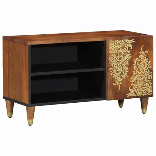 vidaXL TV-Schränk Honigbraun 80 x 33 x 46 cm Massivholz Mango