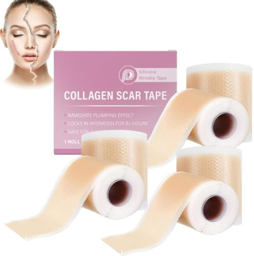 Cerotti Silicone Cicatrici, Fogli Cicatriziali in Silicone, Foglietti In Silicone Per Cicatrici Traspiranti Ammorbidiscono Tutte Le Cicatrici, Silicone Scar Sheets, Silicone Scar Tape, 4×150cm (3PC)