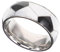 TOYANDONA Titanring im Fußballstil für Herren Titanstahl Finger Ring mit Kreativem Fußballmuster für