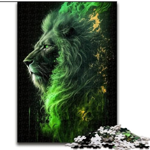 Puzzle 1000 Teile, Jigsaw Art, Bunte Löwen, Puzzle aus Pappe, Eltern, Partner, Freunde – Alter ab 10 Jahren, 1000 Teile(26x38cm)