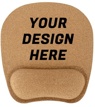 Muka Personalisiertes Mauspad mit Gel-Handgelenkauflage aus Kork Mousepad Mausmatte für das Büro
