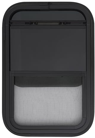 LKHDONG Wohnwagen Fenster Schiebefenster Camper Seiten Fenster Wohnmobilfenster mit Fliegengitter, RV Seitenfenster Lüftungsfenster für Wohnmobile, Wohnwagen und Baufahrzeuge (380*560mm)