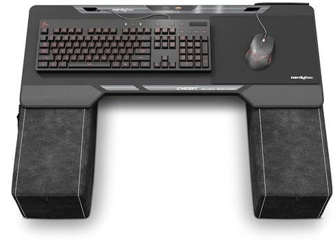 Couchmaster CYCON² Black Edition, ergonomischer Gaming Laptoptisch für Couch, Sofa und Bett, Laptop Tisch mit USB Hub für PC, PS4/5, Xbox One/Series X und Laptops