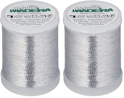 Madeira Thread, Nylon, Aluminium, 200 m (Pack of 2)