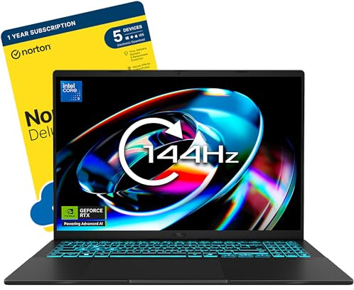 ASUS V16 Gaming Laptop 16-inch 144Hz (Intel Core 5 210H, 16 GB DDR5 RAM, 512 GB SSD, NVIDIA GeForce RTX 4050 6GB GDDR6, Wi-Fi 6, Windows 11 Home)