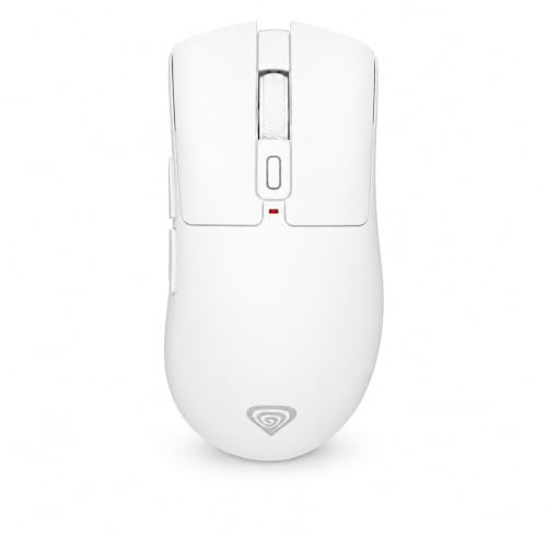 Genesis Zircon 880 PRO Gaming Maus Wireless, 30000 DPI, 8000 Hz, Weiß | Kabellose 8K E-Sport Maus mit PAW3950 Sensor, 64 g, Glasskates, Kailh Optical, 6 Tasten, 2,4 GHz, Bluetooth und USB-C