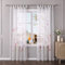Yujiao Mao Voile Gardine mit Blumendruck Flowers farbenfrohe Vorhänge Schal mit Schlaufen 1er Pack Pink BxH 150x225cm