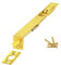 Home.smart Flush Bolt Door Lock Polished Brass 150mm Lever Slide Action for Double Doors