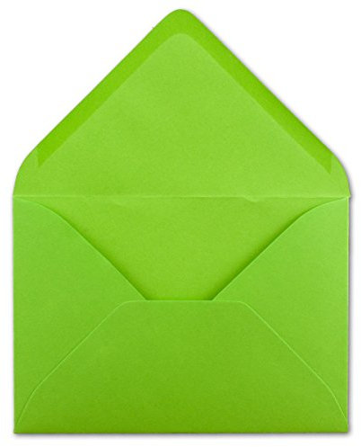 150 DIN C5 Briefumschläge Hellgrün - 22,0 x 15,4 cm - 110 g/m² Nassklebung Post-Umschläge ohne Fenster ideal für Weihnachten Grußkarten Einladungen von Ihrem Glüxx-Agent