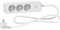 Zenitech SC5ST9331W Rallonge multiprises 3 Prises 2P+T Blanche, Blanc, Câble 1,5m