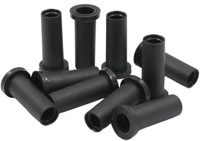 WITTKOWARE 10 Stück Knickschutztüllen bis Kabel-Ø 8mm, Einbau-Ø: 10,5-12mm, Gesamtmaße (ØxL): 15x31,5mm, schwarz