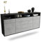 Dekati Sideboard Bellevue hängend (180x77x35cm) Korpus anthrazit matt - Front Beton Optik - Push to Open - Leichtlaufschienen
