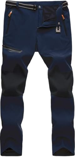 TACVASEN Men's Hiking Trousers Quick Dry Walking Work Cargo Trousers | Stretch Lightweight Water Resistant Pants with 4 Zip Pockets for All Season, Breathable, Outdoor, Cycling, Trekking