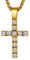 Richsteel CZ Halskette CZ Bling Kreuz Anhänger Herren Damen Kette