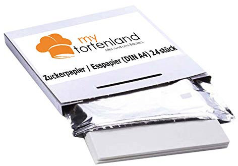 Dekorpapier (Fondant Druckpapier) SLIM DIN A4 (21 x 29 cm) 24 Stück