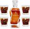 Maverton Set Decanter per Whisky in vetro - da 700 ml - incisione personalizzata - Caraffa con 4/6 bicchieri - idea regalo per il compleanno - per l’ uomo